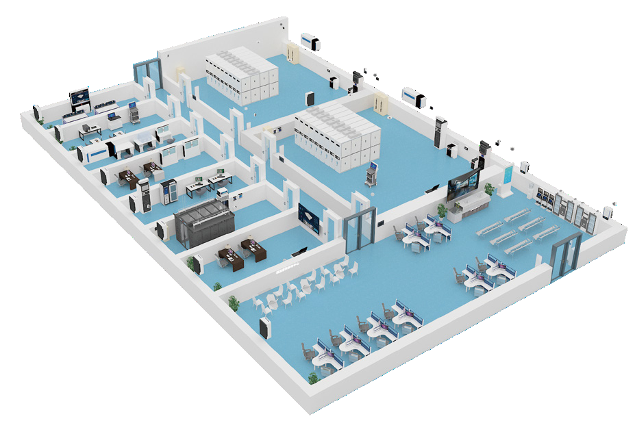 华荣科技智慧档案库房3D效果图